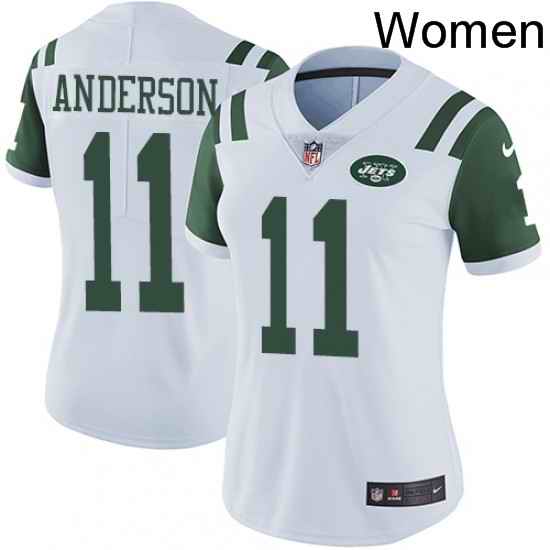 Womens Nike New York Jets 11 Robby Anderson White Vapor Untouchable Limited Player NFL Jersey